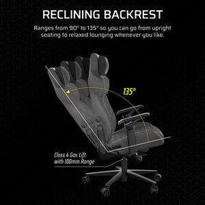 Gaming Chair – Wide Seat with Lumbar Support & Adjustable Armrests