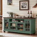 Farmhouse Sideboard Buffet Cabinet with Glass Doors