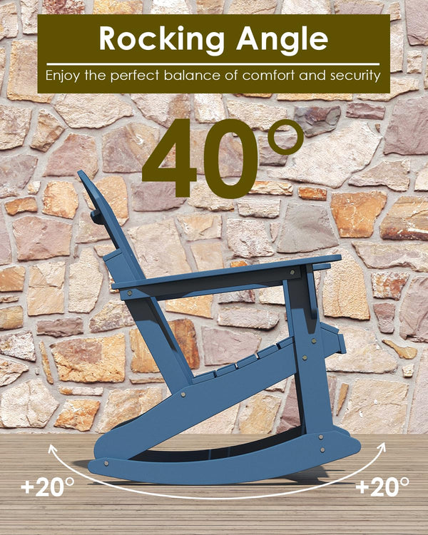 HDPE Adirondack Rocking Chair – Outdoor Porch Rocker