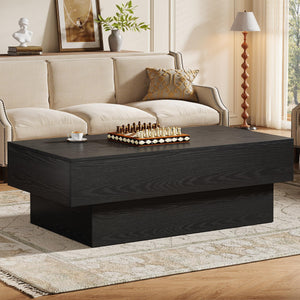55-Inch Rectangle Wood Coffee Table