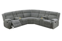 L-Shaped Power Reclining Sectional Sofa with USB Ports & Storage Consoles