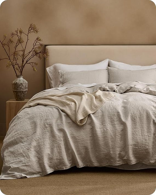 100% Linen Duvet Cover Set – Queen & King