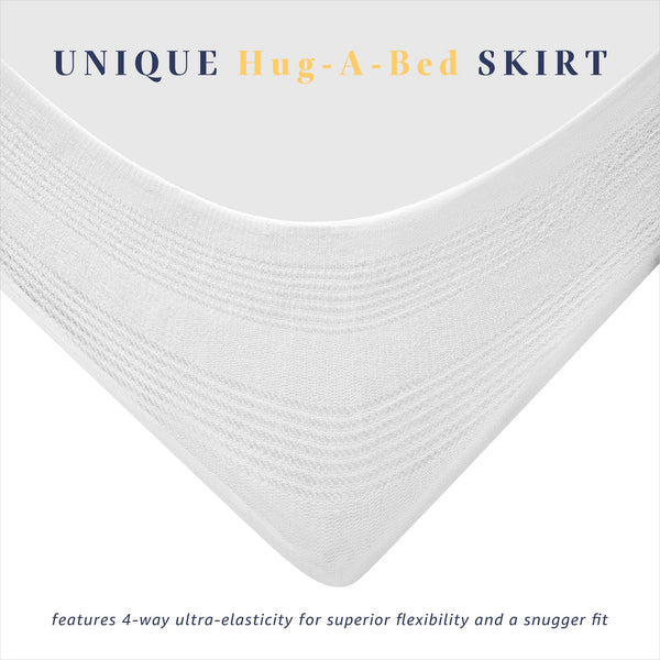Cotton Pillow Top Mattress Topper with Deep Pocket Skirt