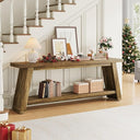 70.9" Farmhouse Console Table with 2-Tier Storage