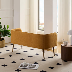 Upholstered Bedroom Bench with Metal Frame