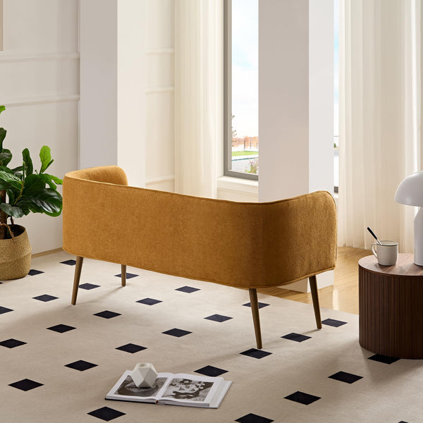 Upholstered Bedroom Bench with Metal Frame