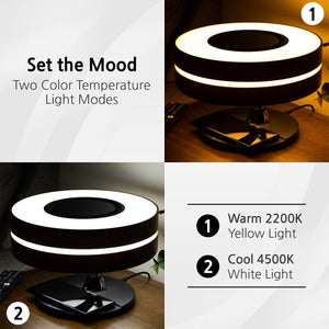 Modern Desk Lamp with Bluetooth Speaker & Wireless Charger