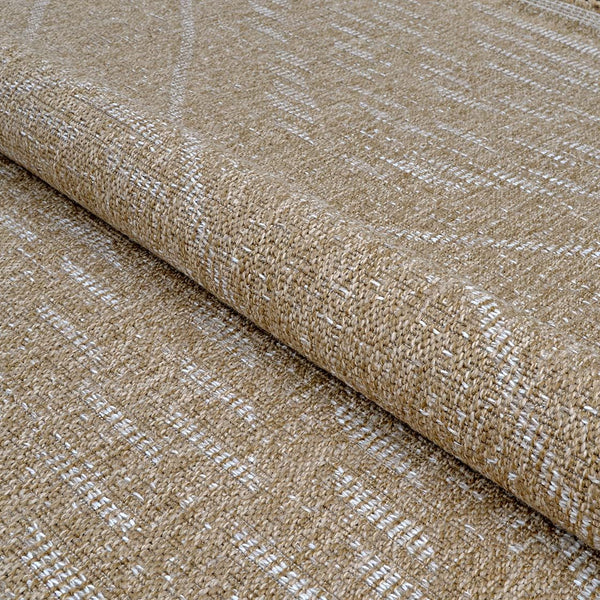 Indoor Outdoor Flatwoven Area Rug – Tribal Diamond Pattern with Fringe