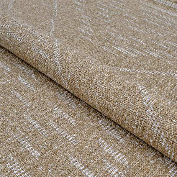 Indoor Outdoor Flatwoven Area Rug – Tribal Diamond Pattern with Fringe
