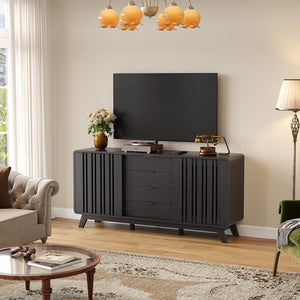 62" Sideboard Buffet Cabinet with Sliding Doors & 4 Drawers
