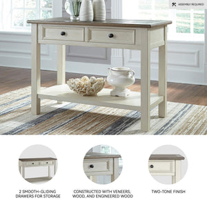 Farmhouse Sofa Table with Drawers