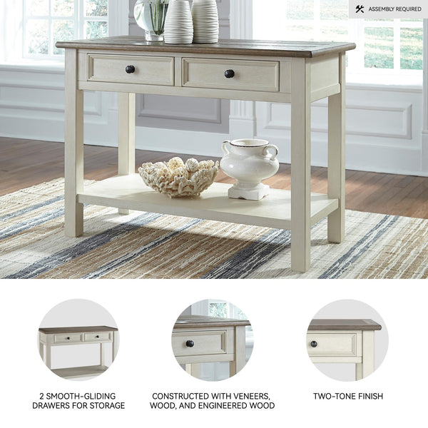 Farmhouse Sofa Table with Drawers