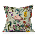 Floral & Birds Decorative Throw Pillow with Insert – 20" x 20"