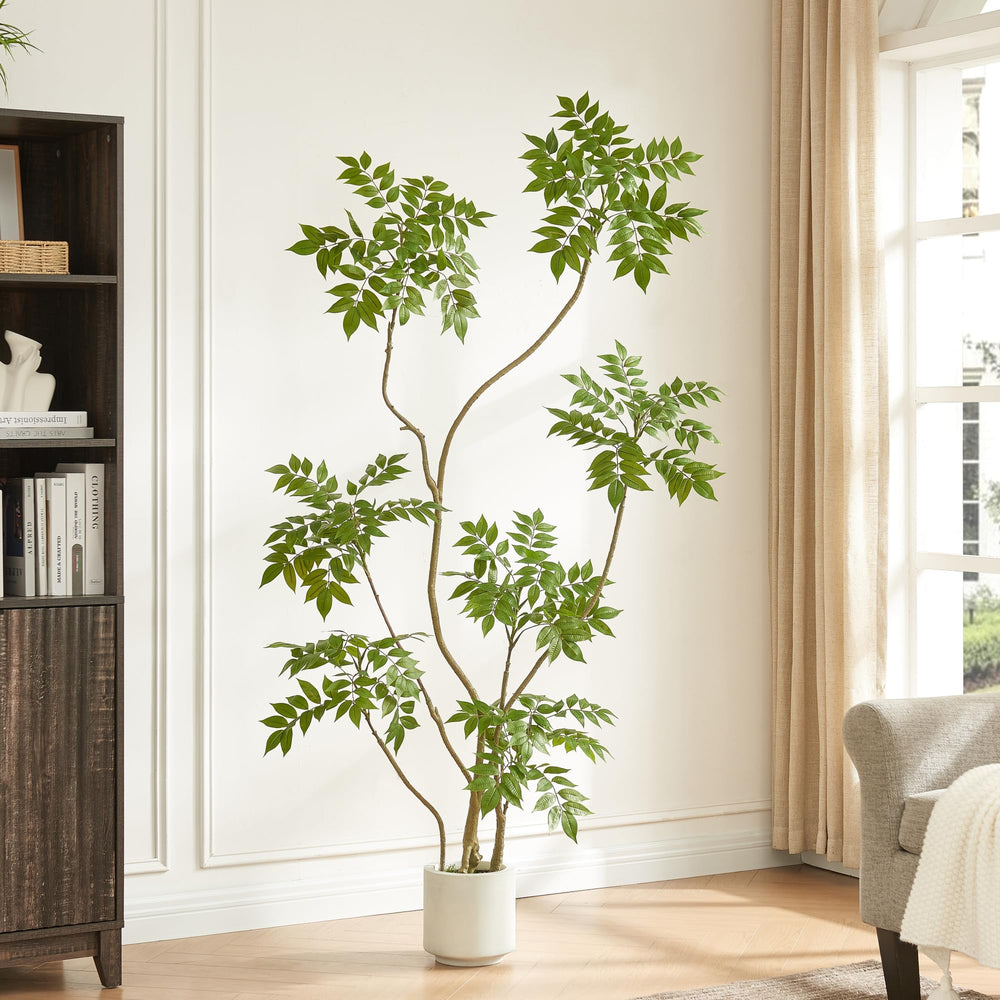 Artificial Sumac Tree with Pot – Tall Faux Indoor Plant