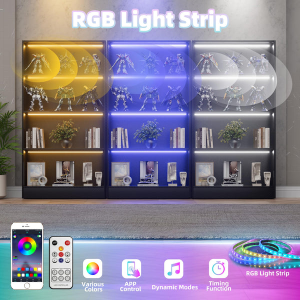 LED Bookshelf with RGB Lighting