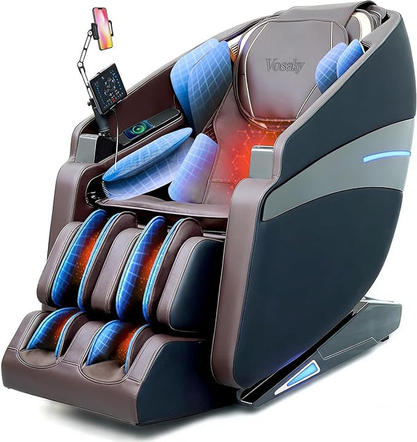 4D Massage Chair Full Body Zero Gravity Recliner with Heat & SL Track