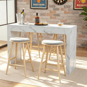 55" Faux Marble Bar Table
