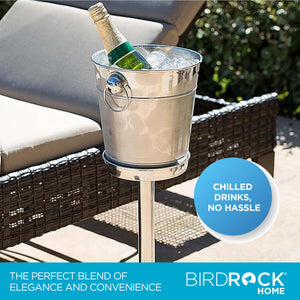 Stainless Steel Champagne Bucket with Floor Stand