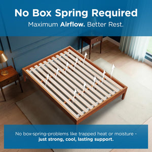 Wooden Bunkie Board with Vertical Bed Slats – Foldable Mattress Support