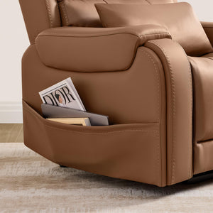 Power Lift Recliner Chair with Heat and Massage – Genuine Leather