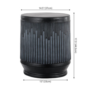 Kline Ribbed Resin Outdoor Accent Table
