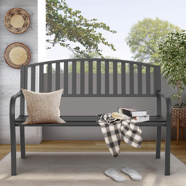 50" Cast Iron Outdoor Bench