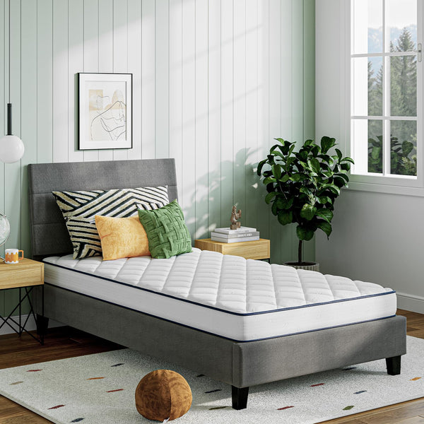 Twin XL Hybrid Mattress – 8 Inch Foam & Spring, Medium Firm, Pillow Top