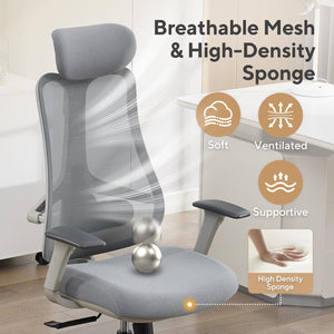Ergonomic High-Back Mesh Office Chair with Adjustable Lumbar Support