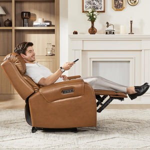 Power Recliner Chair with Adjustable Headrest & USB Ports