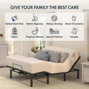 Queen Adjustable Bed Base with Remote & Oxford Fabric