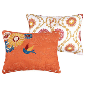 Topanga Quilted Bedspread Set – Folk Art Floral, Multiple Sizes