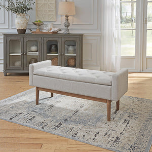Tufted Storage Bench with Hinged Seat