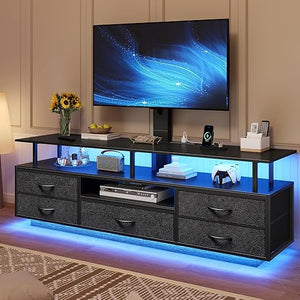 TV Stand with Mount & LED Lights