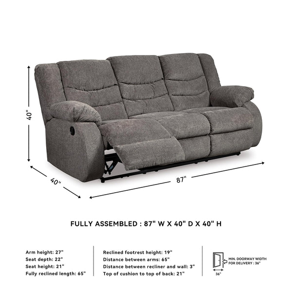Reclining Sofa Set – Chenille Upholstered Living Room Couch