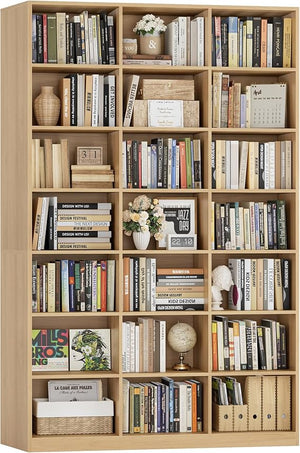 86" Tall 21-Cube Bookshelf – 7-Tier Open Storage Bookcase