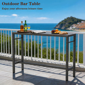 Outdoor Metal High-Top Bar Table Set