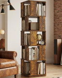 5-Tier Rotating Bookshelf Tower with 360° Swivel