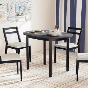 Oval Dining Table for 2-4, Rubber Wood Legs