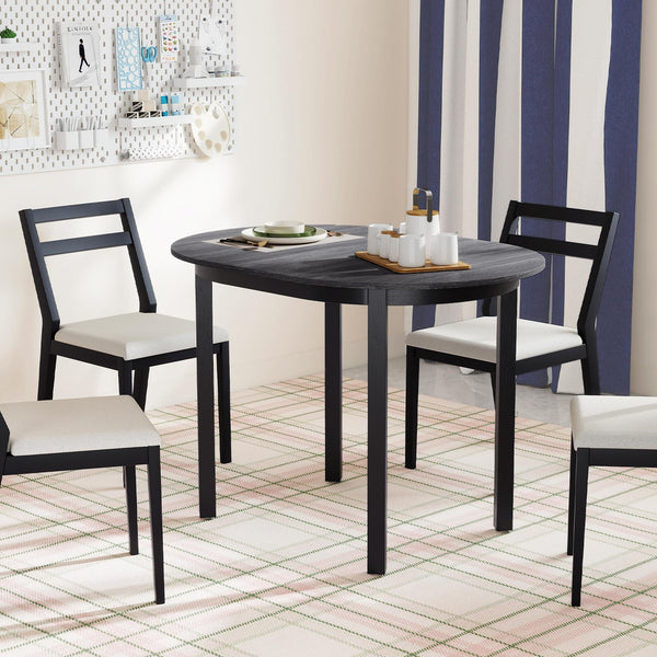 Oval Dining Table for 2-4, Rubber Wood Legs