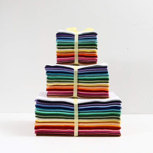 Wool Blend Felt Sheets – 90 Colors, 9" x 12" Craft Pack with Swatch Chart