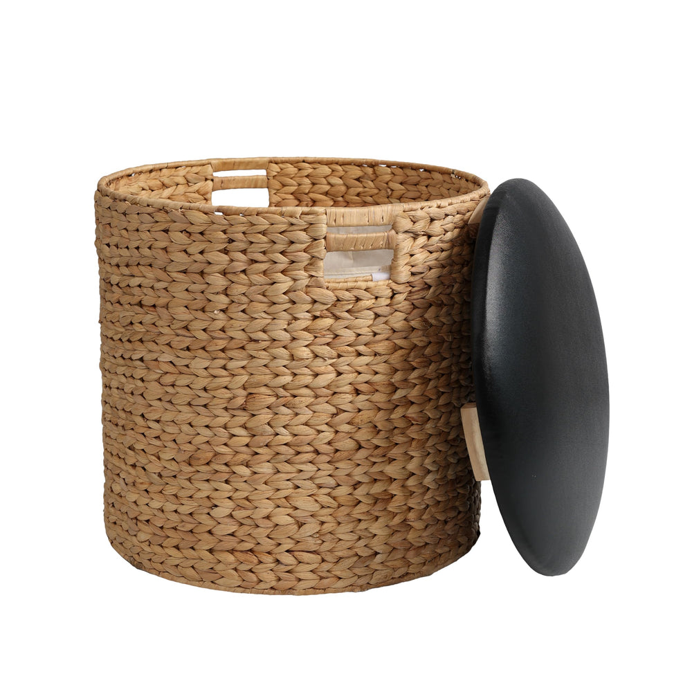 Water Hyacinth Storage Ottoman with Lid