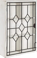 Decorative Wooden Wall Curio Cabinet with Iron Door