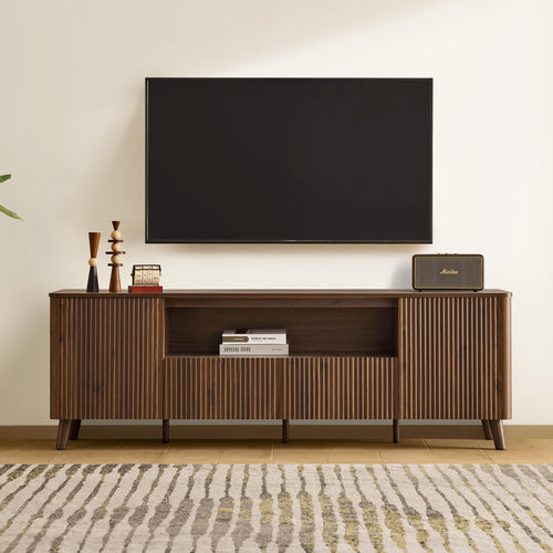 TV Stand for 80 Inch TV with Storage, Drawers & Adjustable Shelves