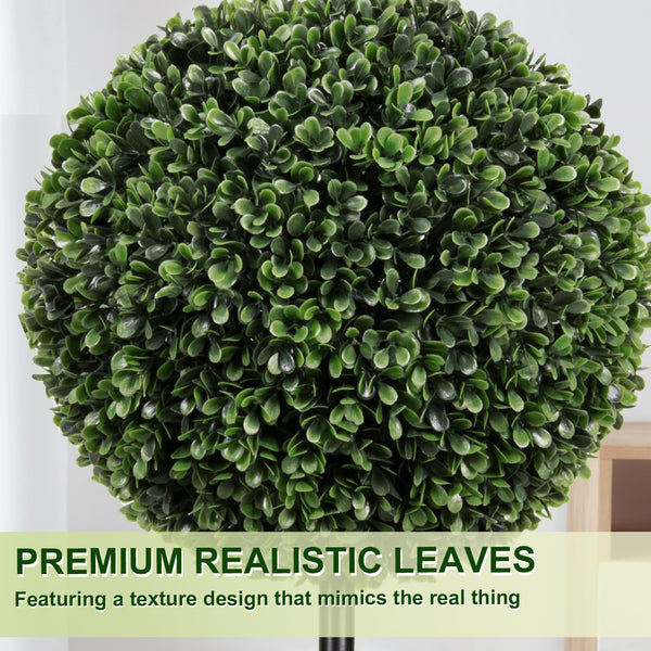 4FT Triple Ball Boxwood Topiary Set of 2