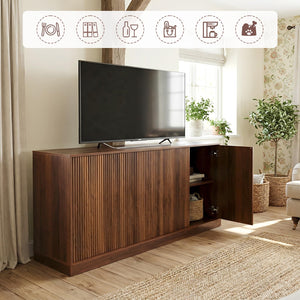 63-Inch 4-Door Sideboard Buffet Cabinet