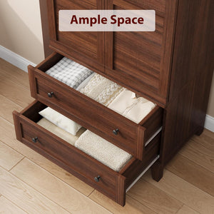 Armoire Wardrobe Cabinet with 2 Doors & 2 Drawers