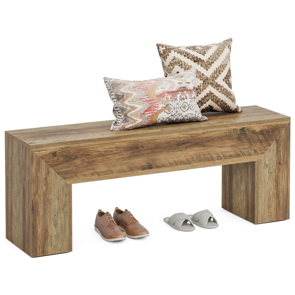 47" Farmhouse Wooden Entryway Bench