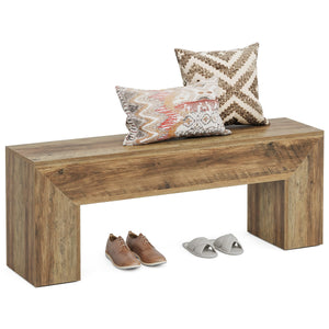 47" Farmhouse Wooden Entryway Bench