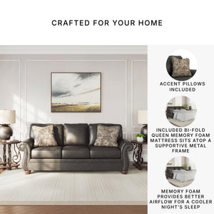 Queen Sofa Sleeper with Memory Foam Mattress