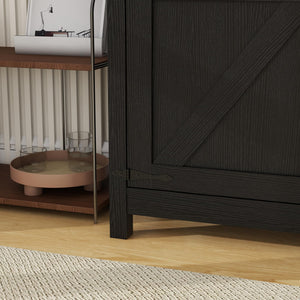 Modern Farmhouse TV Stand with Storage Cabinet